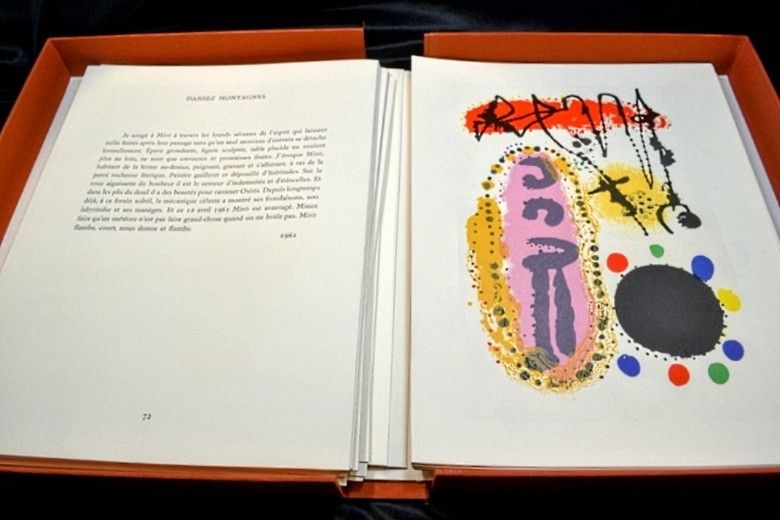 Livre Illustré Miró - René CHAR - Le monde de l'art n'est pas le monde du pardon,1974-Illustre par Picasso, Miro, Brauner, Giacometti...