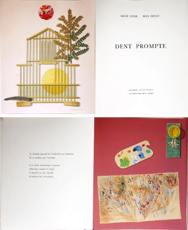 Livre Illustré Ernst - René Char. DENT PROMPTE. Avec 11 lithographies originales de Max Ernst (1969)