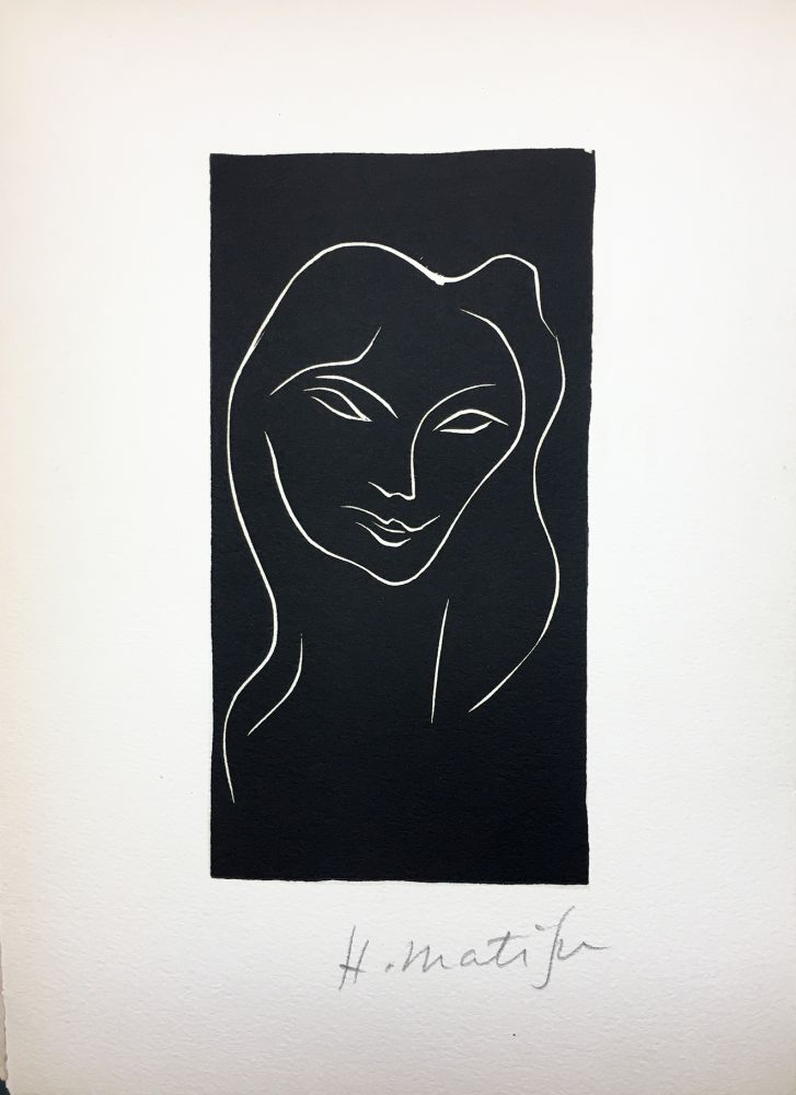 Livre Illustré Matisse - René Char : LE POÈME PULVÉRISÉ. Linogravure originale signée (1947).