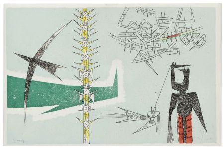 Livre Illustré Lam - René Char. LE REMPART DE BRINDILLES. 5 gravures de Wifredo Lam (Broder Editeur 1953).