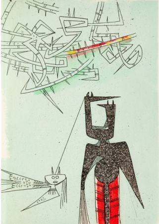 Livre Illustré Lam - René Char. LE REMPART DE BRINDILLES. 5 gravures de Wilfredo Lam (Broder Editeur 1953).