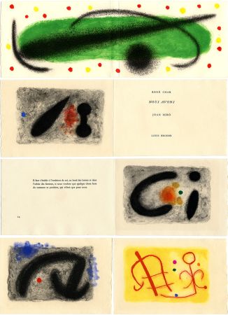 Livre Illustré Miró - René Char. NOUS AVONS. 5 gravures en couleurs (L. Broder, Paris 1959)