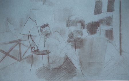 Lithographie De La Fresnaye - Repos sur la jetée