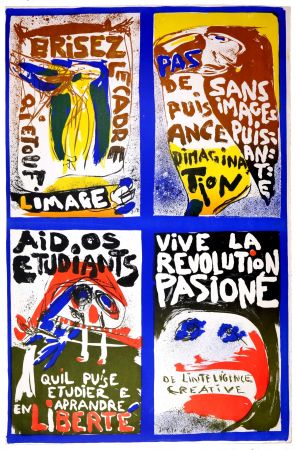 Lithographie Jorn - (Revolution plakat)