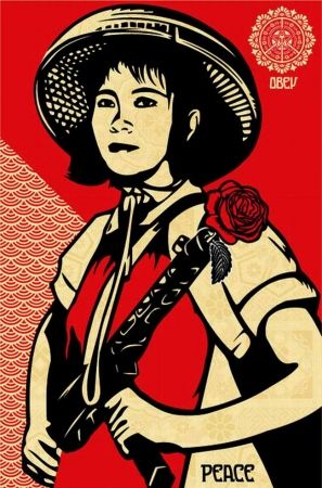 Sérigraphie Fairey - Revolution Woman