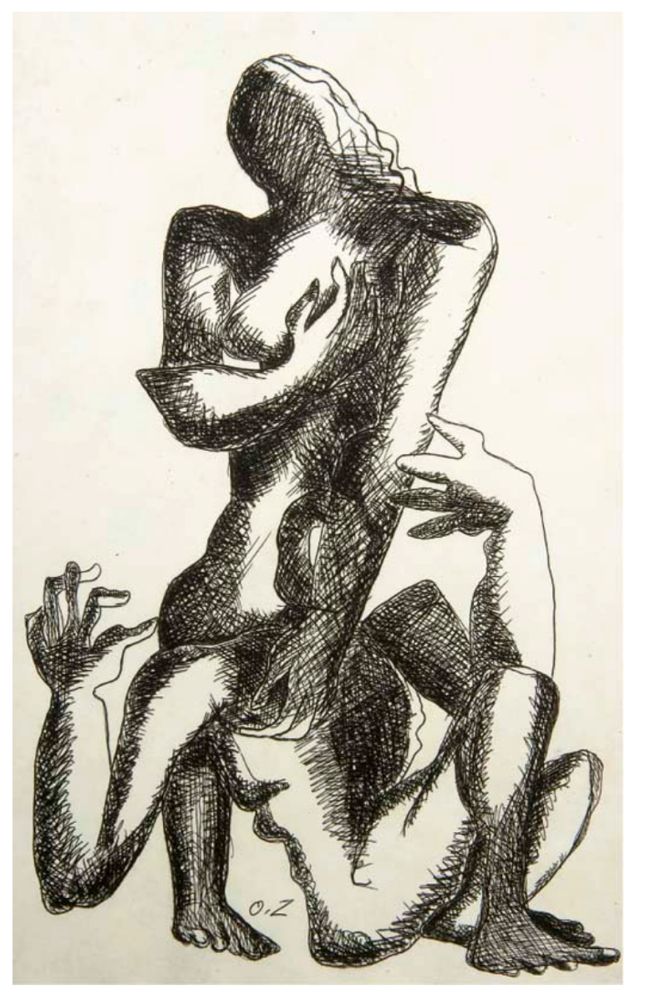 Livre Illustré Zadkine - Robert Ganzo. LESPUGUE. 6 eaux fortes et un dessin orignial signé (1966)