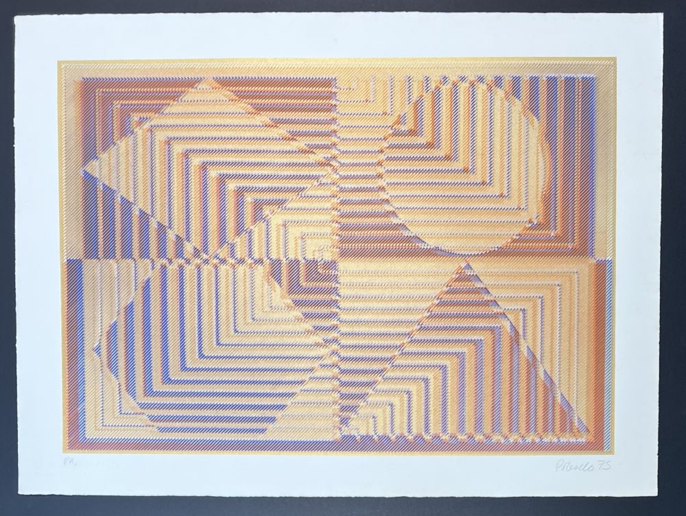 Sérigraphie Polesello - Rogelio Polesello (1939-2014) - Agata - Screen printing on BFK Rives paper - 1975
