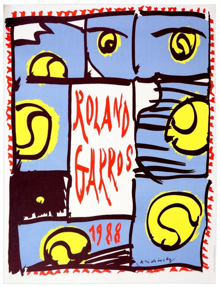 Affiche Alechinsky - Roland Garros
