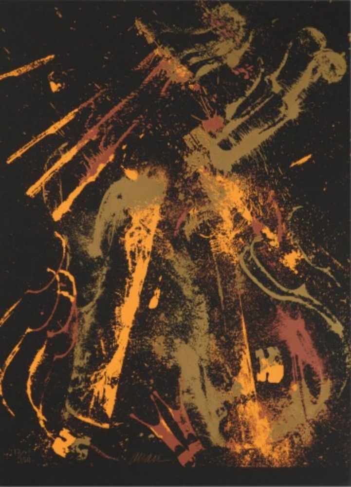 Sérigraphie Arman - Romanticism in Gold