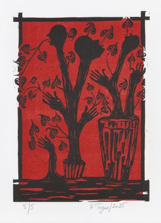 Linogravure Toguo - Roots 2