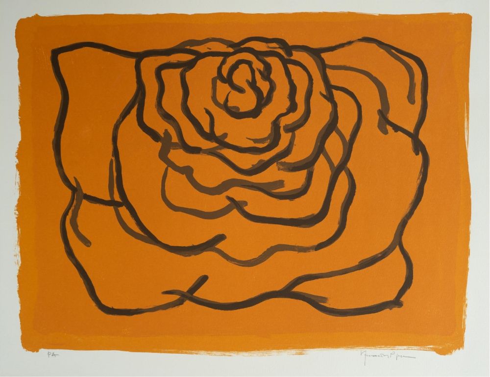 Lithographie Hernandez Pijuan - Rosa