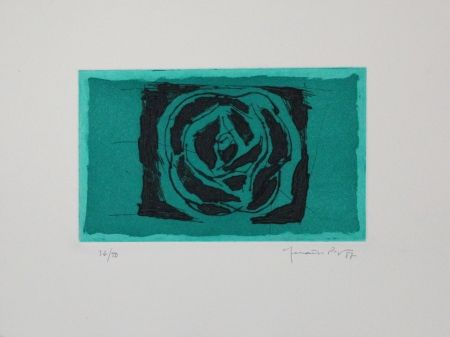 Eau-Forte Et Aquatinte Hernandez Pijuan - Rosa verda / Green Rose