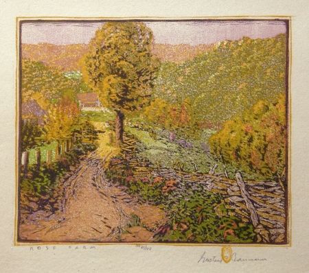 Gravure Sur Bois Baumann - Rose Farm