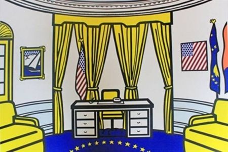 Sérigraphie Lichtenstein - Roy Lichtenstein (American, 1923-1997) Oval Office 1992 Screenprint 30 x 39.25 inches   (76.2 x 99.7 cm) Signed, dated and numbered