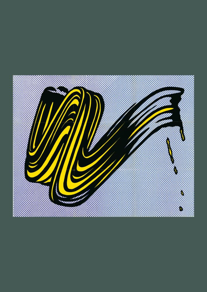Aucune Technique Lichtenstein - Roy Lichtenstein: 'Brushstroke (Castelli Mailer)' 1965 Offset-lithograph