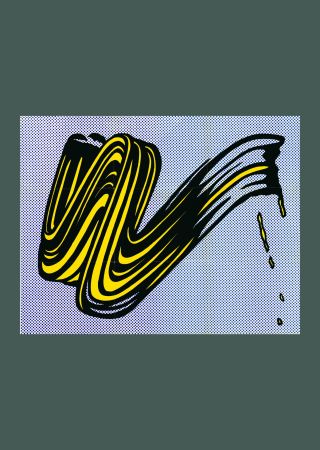 Aucune Technique Lichtenstein - Roy Lichtenstein: 'Brushstroke (Castelli Mailer)' 1965 Offset-lithograph