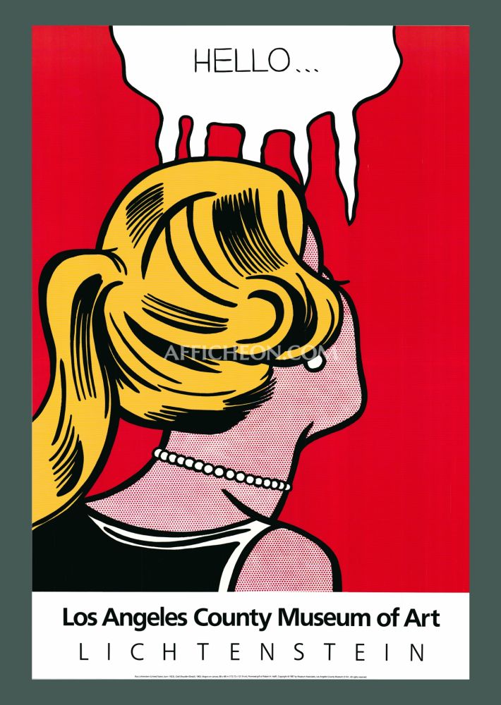 Lithographie Lichtenstein - Roy Lichtenstein: 'Cold Shoulder' 1987 Offset-lithograph