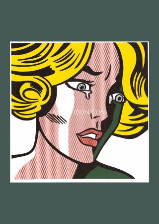 Lithographie Lichtenstein - Roy Lichtenstein: 'Frightened Girl' 1984 Offset-lithograph