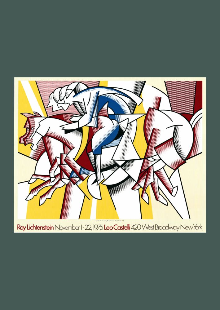Lithographie Lichtenstein - Roy Lichtenstein: 'Red Horseman' 1975 Offset-lithograph