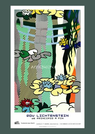 Lithographie Lichtenstein - Roy Lichtenstein: 'Water Lilies with Japanese Bridge' 2007 Offset-lithograph