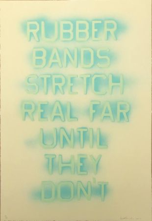 Lithographie Ruscha - Rubber Bands (State II)