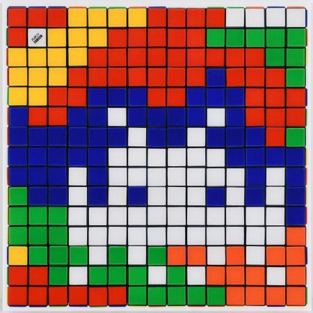 Multiple Invader - Rubik Camouflage NVDR1-2 from the series Rubikcubism