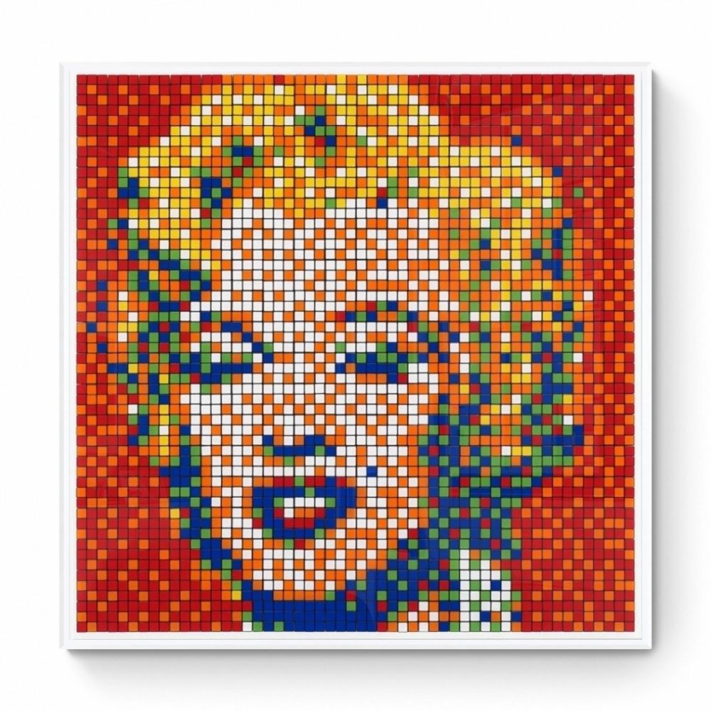 Estampe Numérique Invader - Rubik Shot Red Marilyn
