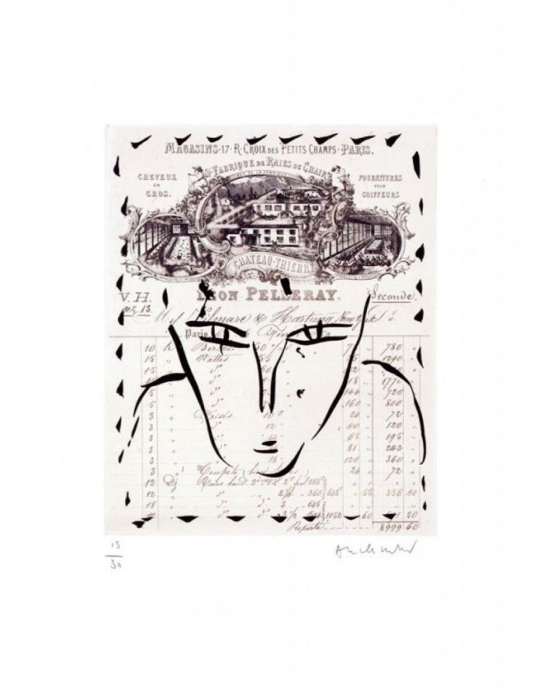 Gravure Alechinsky - RUE CROIX DES PETITS CHAMPS / Gravure noire