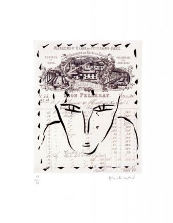 Gravure Alechinsky - RUE CROIX DES PETITS CHAMPS / Gravure noire