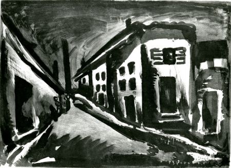 Aquatinte Rouault - Rue des Solitaires