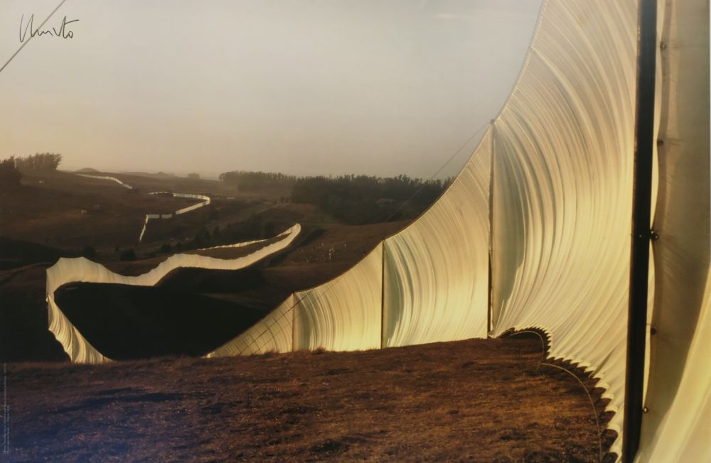 Offset Christo - Running Fence, Sonoma and Marin Counties, California