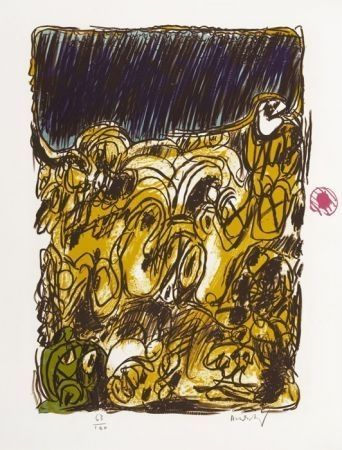 Lithographie Alechinsky - Ruée