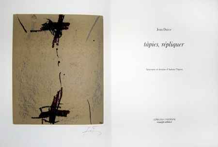 Livre Illustré Tàpies - Répliquer