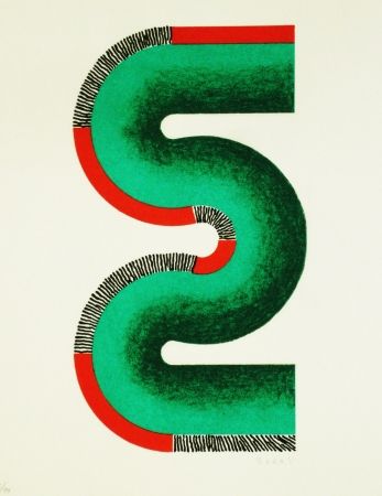 Lithographie Sugai - S (vert)