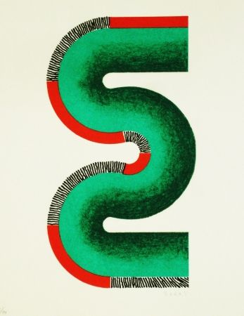 Lithographie Sugai - S (vert)
