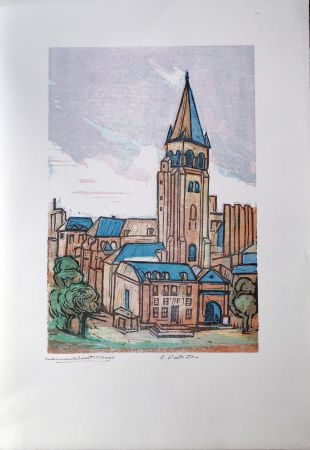 Linogravure Castellani - Saint-Germain des prés