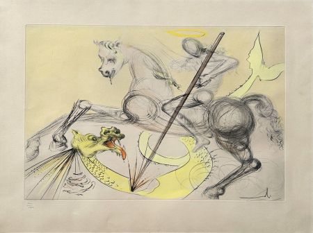 Gravure Dali - Saint Georges et le Dragon