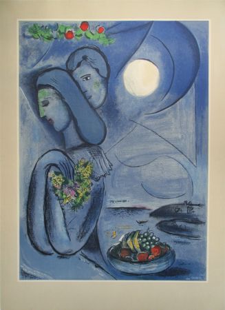 Lithographie Chagall - Saint Jean Cap Ferrat