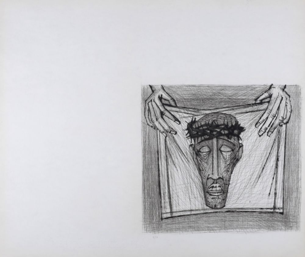 Eau-Forte Et Aquatinte Buffet - Sainte Face, La Passion du Christ