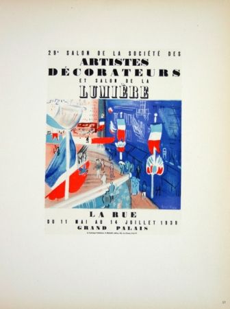 Lithographie Dufy - Salon des Artistes Decorateurs 1939