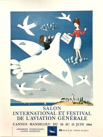Affiche Peynet - Salon et Festival de l'Aviation 