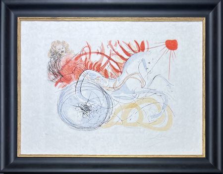 Pointe-Sèche Dali - Salvador Dalí (1904-1989) - Elijah - hand-coloured drypoint etching on Arches paper - 1975