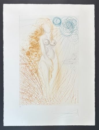Pointe-Sèche Dali - Salvador Dalí (1904-1989) - La Naissance de Vénus - Drypoint etching with stencil on Rives paper - 1971