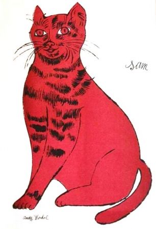 Lithographie Warhol - Sam - Dark Pink
