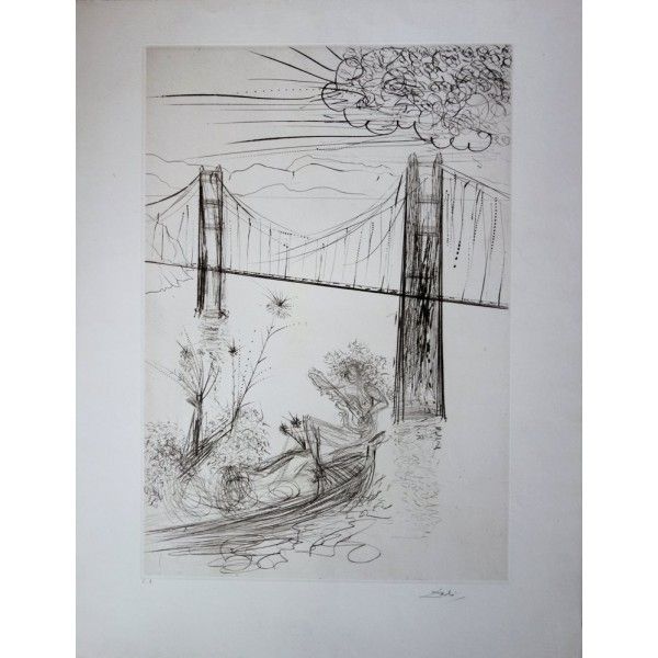 Gravure Dali - San Francisco : Golden Gate Bridge