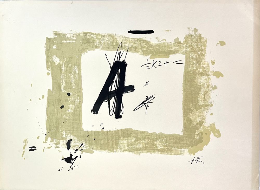 Lithographie Tàpies - Sans Titre