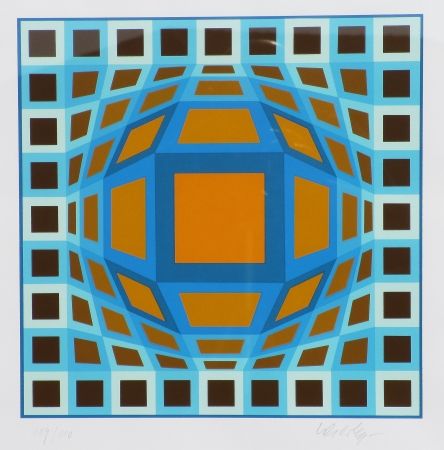 Sérigraphie Vasarely - Sans titre