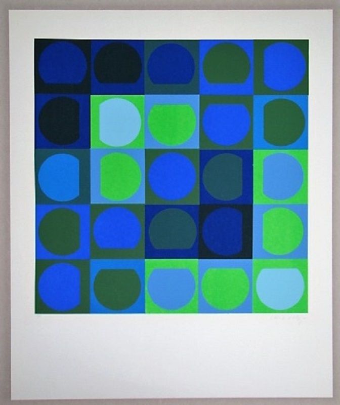 Sérigraphie Vasarely - Sans titre