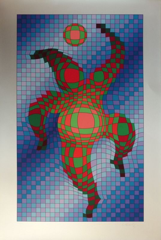 Sérigraphie Vasarely - Sans titre 