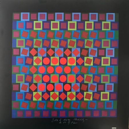 Sérigraphie Vasarely - Sans titre